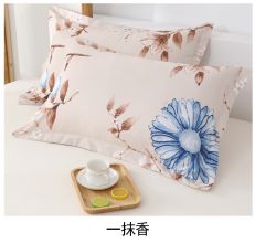 一对装】全纯色枕套水洗棉成人枕头套单人卡通枕芯套 48x74cm包邮